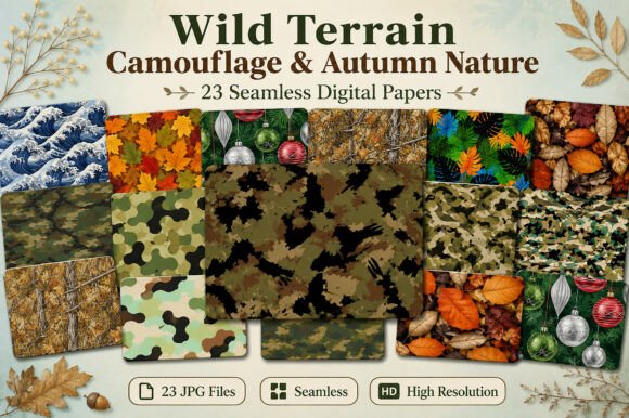 Download Wild Terrain Camouflage &amp; Autumn Nature - Camouflage Collection