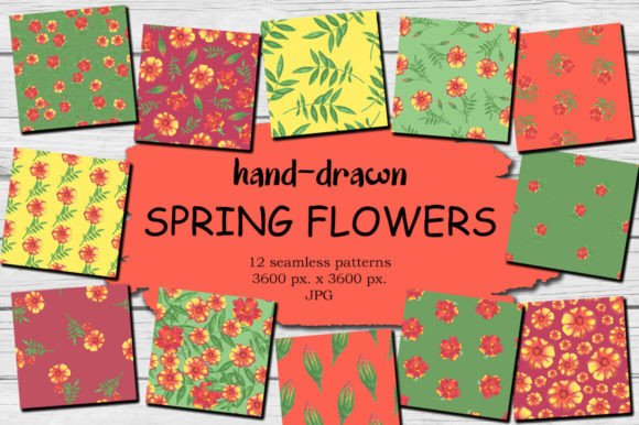 Download Marigold Spring Floral Background - Spring Collection
