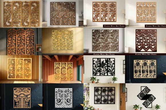 Download Laser Cut Floral Wall Panel SVG Bundle - Wall panel Collection