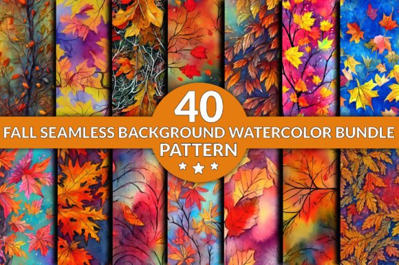 Download Fall Seamless Pattern Watercolor Bundle - Fall Collection