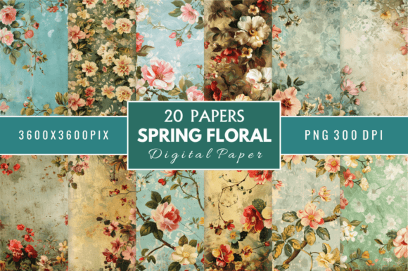Download Spring Floral Digital Paper Bundle - Spring Collection