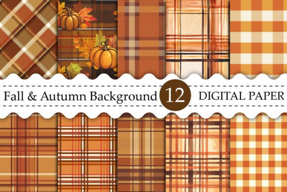 Download Fall &amp; Autumn Background Digital Paper - Fall Collection