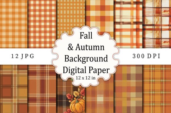 Download Fall &amp; Autumn Background Digital Paper - Fall Collection