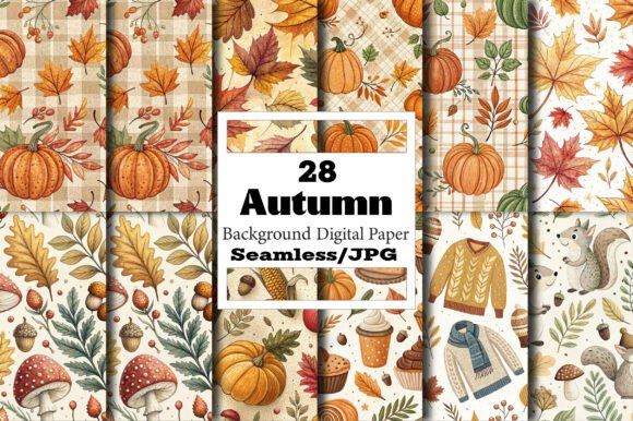 Download Autumn Seamless Pattern, Fall Patterns - Fall Collection