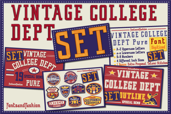 Download Vintage College Dept Set - Premium Bundle