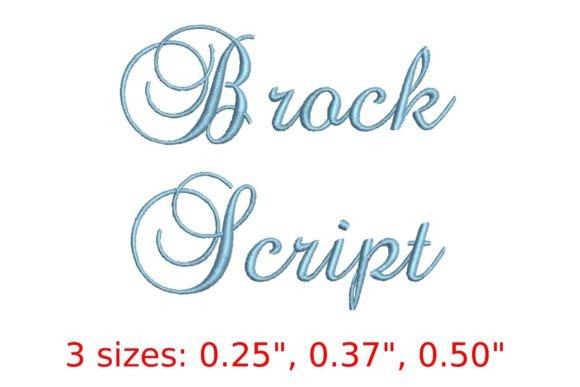 Download Brock Script Embroidery Font - Premium Bundle