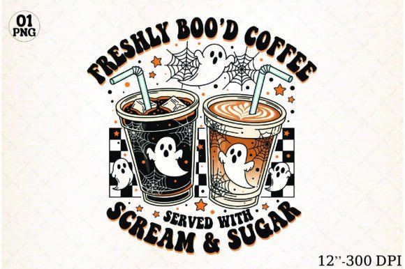 Download Freshly Boo’d Coffee Halloween Fall PNG - Premium Resources