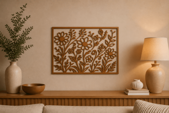 Download Floral Wall Panel SVG Laser Cut File - Wall panel Collection