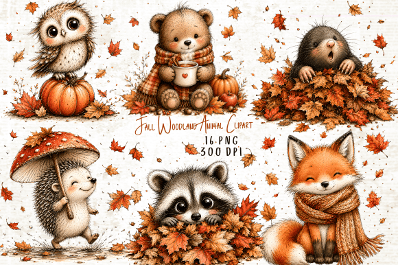 Download Fall Woodland Animal Clipart - Fall Collection