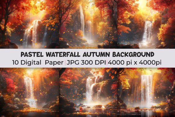 Download Pastel Waterfall Autumn Background - Fall Collection