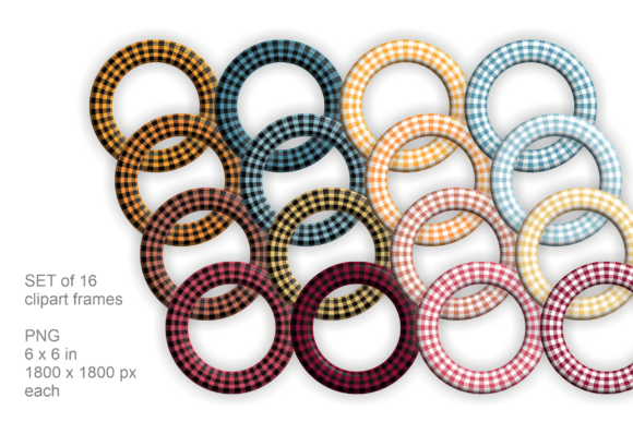 Download Round Buffalo Plaid Frames Fall Colors - Fall Collection