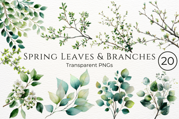 Download Spring Leaves and Branches Clipart - Spring Collection