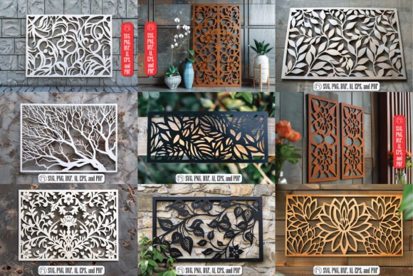 Download Laser Cut Wall Panel SVG Bundle - Wall panel Collection