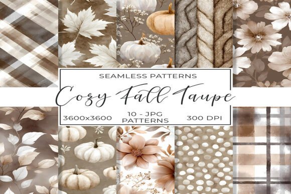 Download Neutral Fall Seamless Pattern Background - Fall Collection