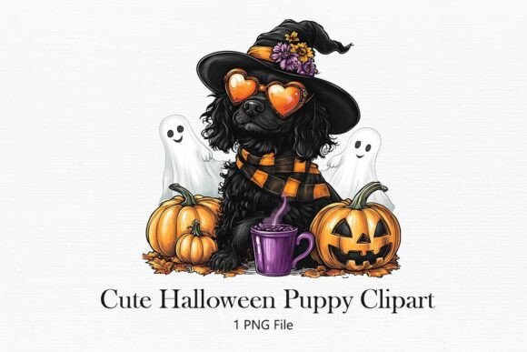Download Cute Halloween Puppy Clipart PNG - Halloween Collection