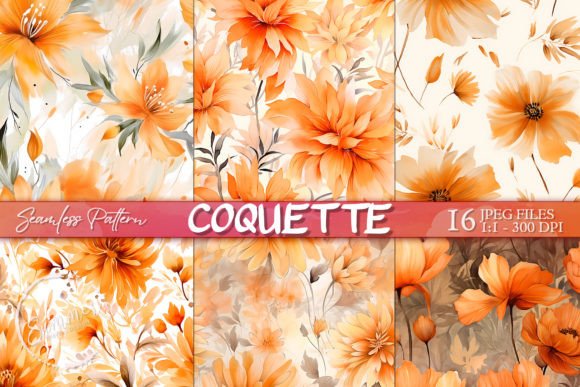 Download Orange Coquette Spring Wallpaper Pattern - Spring Collection