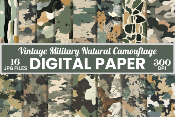 Download Vintage Natural Camouflage Camo Pattern - Camouflage Collection