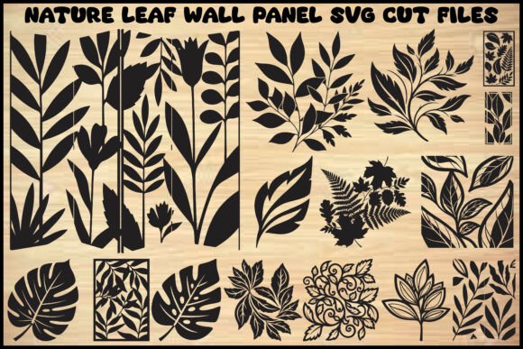 Download Nature Leaf Wall Panel SVG Bundle - Wall panel Collection