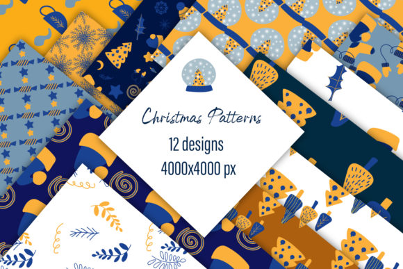 Download Christmas Patterns with Doodles - Christmas patterns Collection