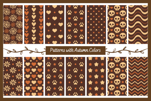 Download Seamless Digital Papers with Fall Colors - Fall Collection