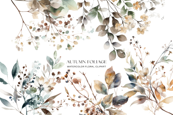 Download Watercolor Fall Foliage Clipart Set - Fall Collection