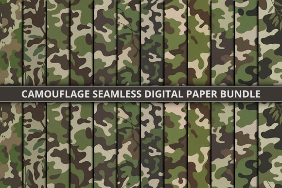 Download Camouflage Seamless Digital Paper Bundle - Camouflage Collection