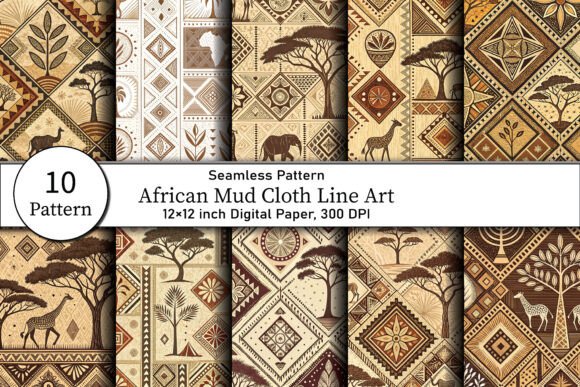 Download African Mud Cloth Line Art - African mud cloth Collection