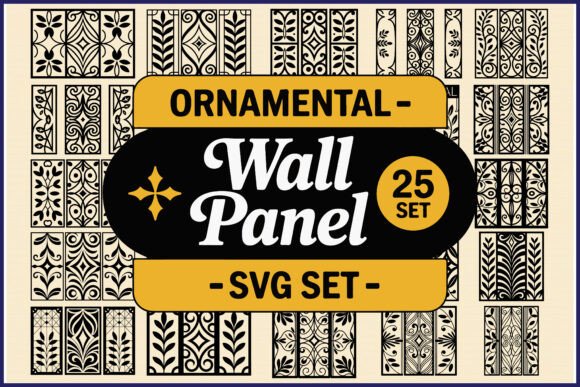 Download Ornamental Wall Panel SVG Bundle - Wall panel Collection