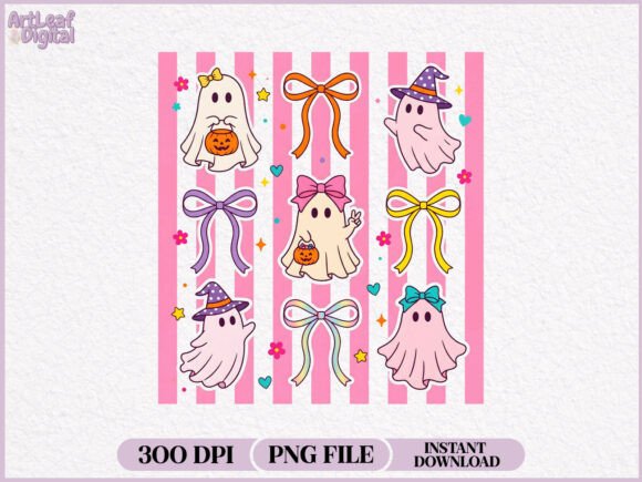 Download Preppy Coquette Ghost Halloween PNG - Halloween Collection
