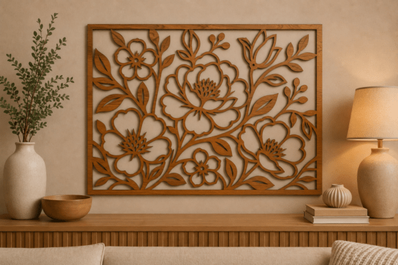 Download Laser Cut Floral Wall Panel SVG File - Wall panel Collection