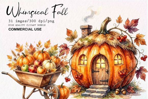 Download Whimsical Fall Clipart Bundle - Fall Collection