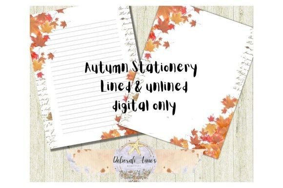 Download Digital Autumn Fall Leaves Stationery - Fall Collection